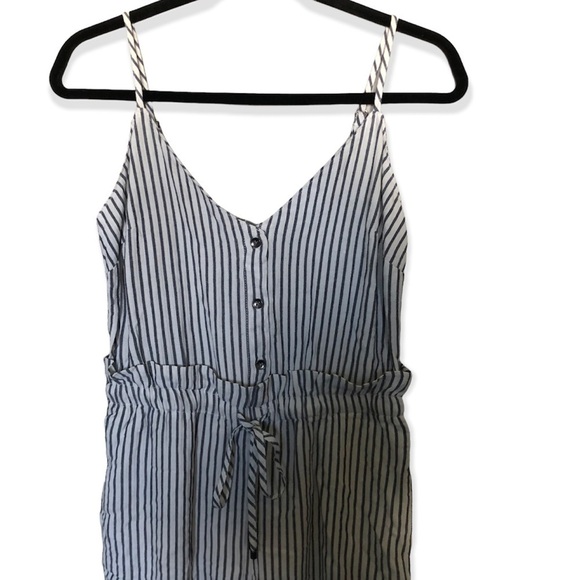 Splendid Yarn Dye Stripe Jumpsuit in Natural & Navy - Picture 6 of 10